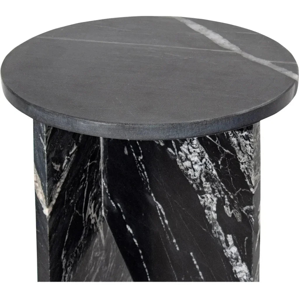 Grace Marble Round Accent Table - LOOMLAN - Moe's Home - Side Tables