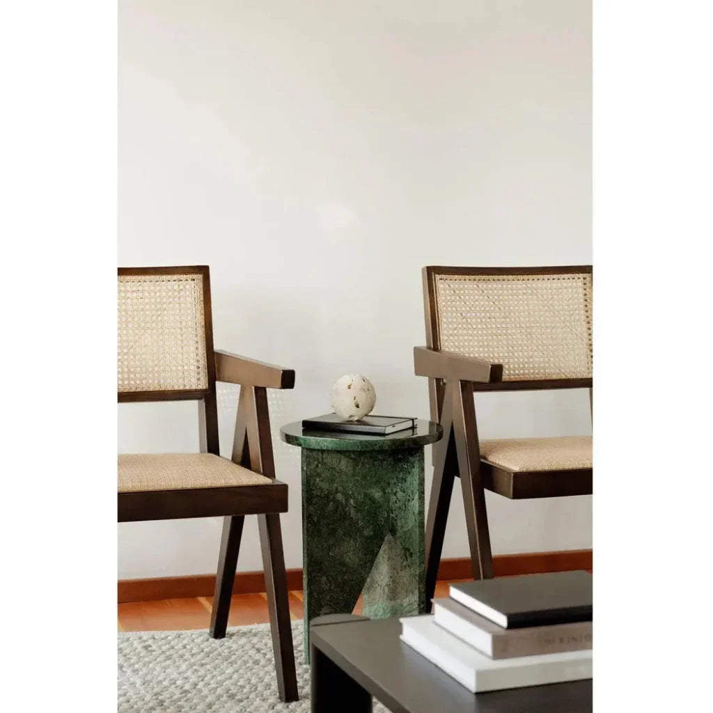 Grace Marble Round Accent Table - LOOMLAN - Moe's Home - Side Tables