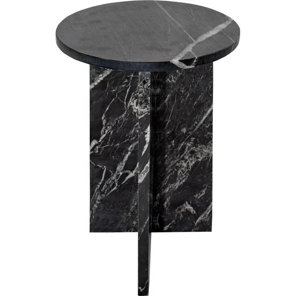 Grace Marble Round Accent Table - LOOMLAN - Moe's Home - Side Tables