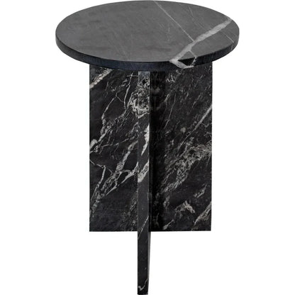 Grace Marble Round Accent Table - LOOMLAN - Moe's Home - Side Tables