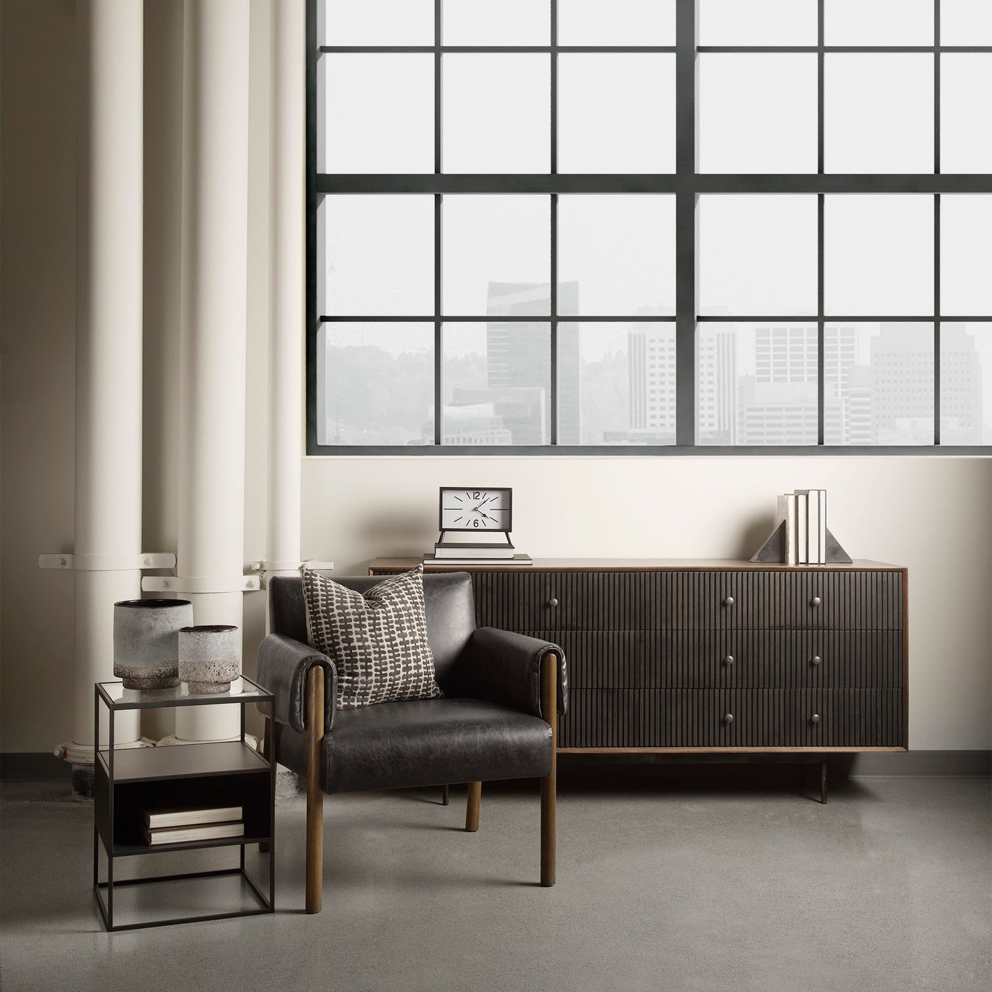 Grace Six Drawers Wood Sideboard