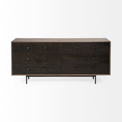 Grace Six Drawers Wood Sideboard