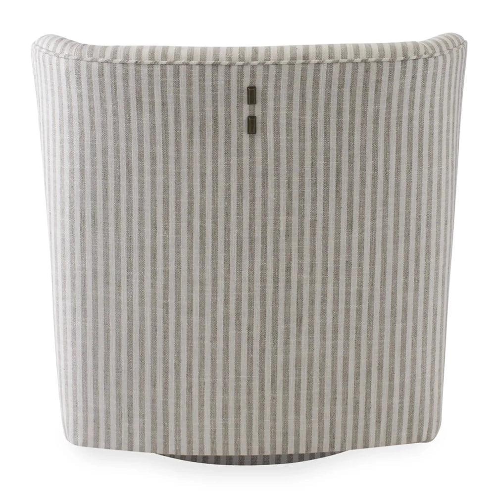 Grace Swivel Striped Club Chair - LOOMLAN - Peninsula Home - Club Chairs