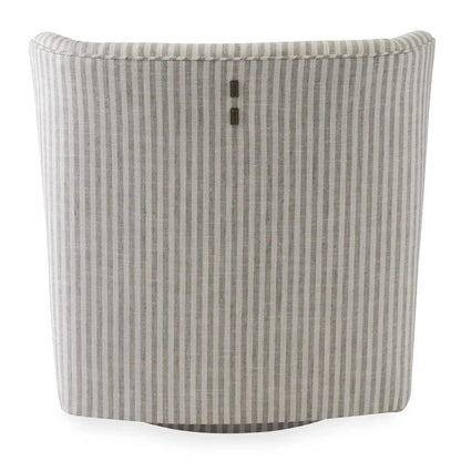 Grace Swivel Striped Club Chair - LOOMLAN - Peninsula Home - Club Chairs