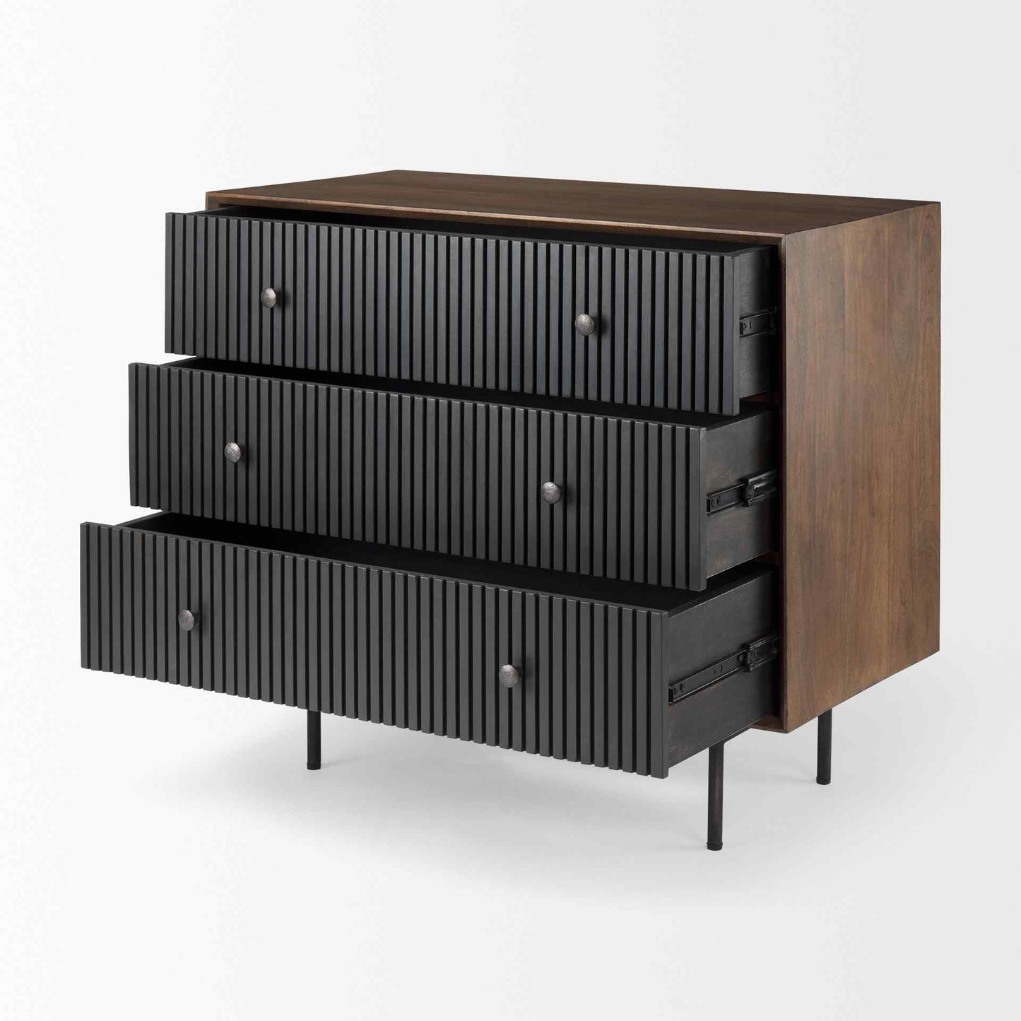 Grace Three Drawers Wooden Accent Cabinet