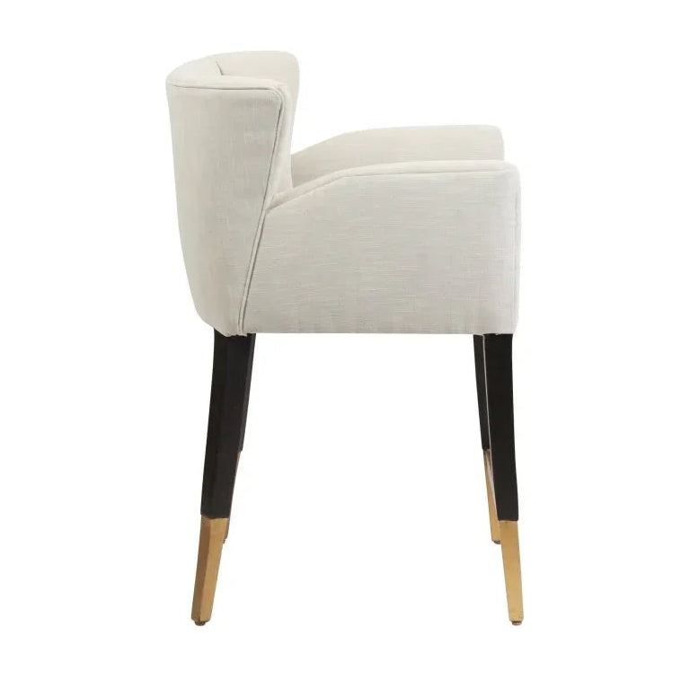 Grace White Fabric Counter Stool - LOOMLAN - Peninsula Home - Poufs and Stools