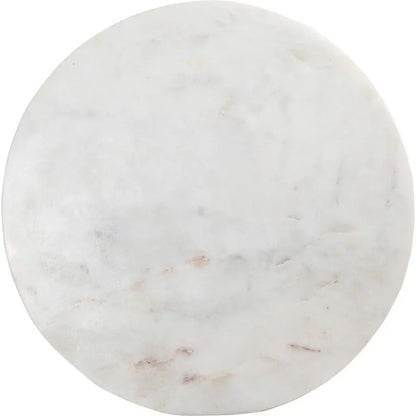Grace White Marble Round Accent Table - LOOMLAN - Moe's Home - Side Tables
