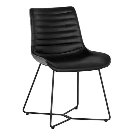 Gracen Leather Armless Dining Chair - LOOMLAN - SUNPAN - Dining Chairs