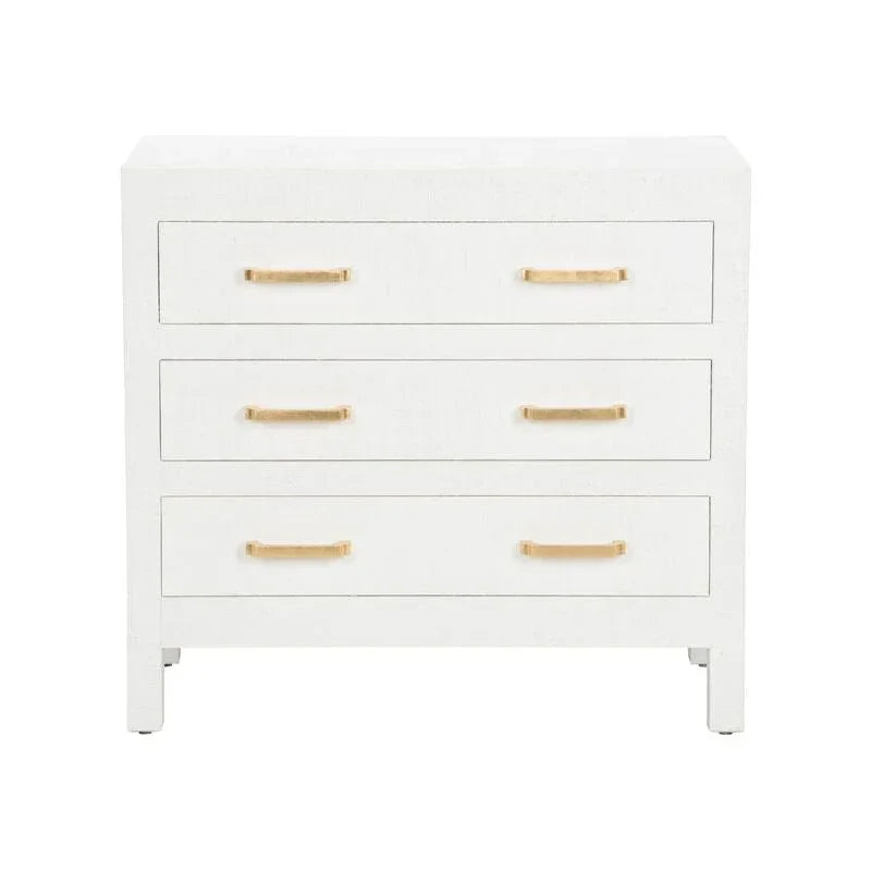 Gracious Raffia Wrapped Three Drawer Chest - LOOMLAN - Chelsea House - Chests