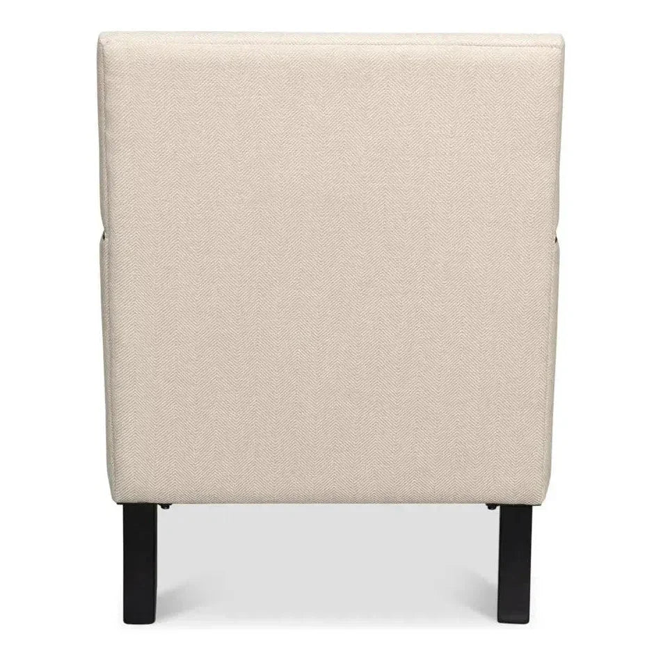 Grady Accent Chair Cream Linen Fabric - LOOMLAN - Sarreid - Accent Chairs