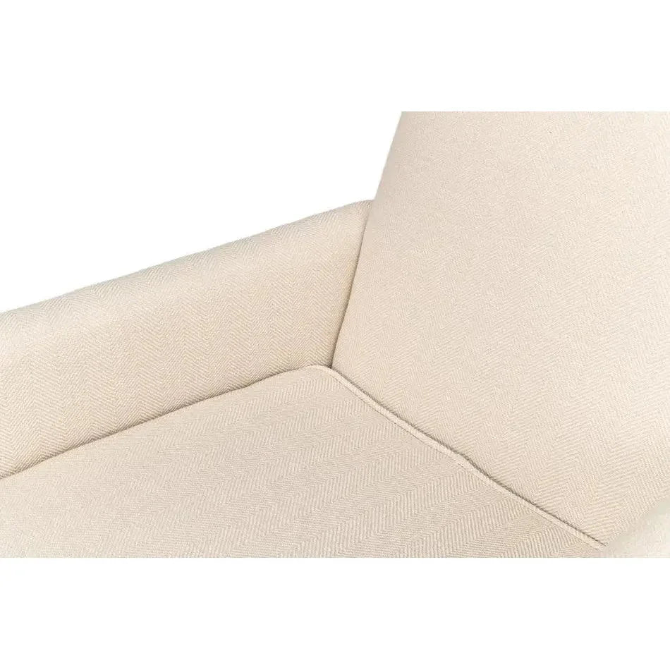 Grady Accent Chair Cream Linen Fabric - LOOMLAN - Sarreid - Accent Chairs