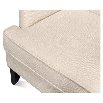 Grady Accent Chair Cream Linen Fabric - LOOMLAN - Sarreid - Accent Chairs
