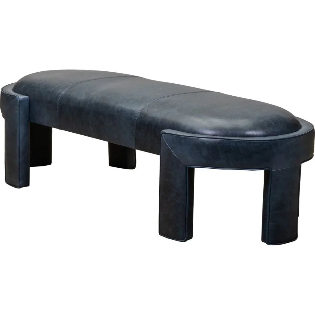 Gramercy Leather Ottoman Bench - LOOMLAN - Olivia + Quinn - Ottomans