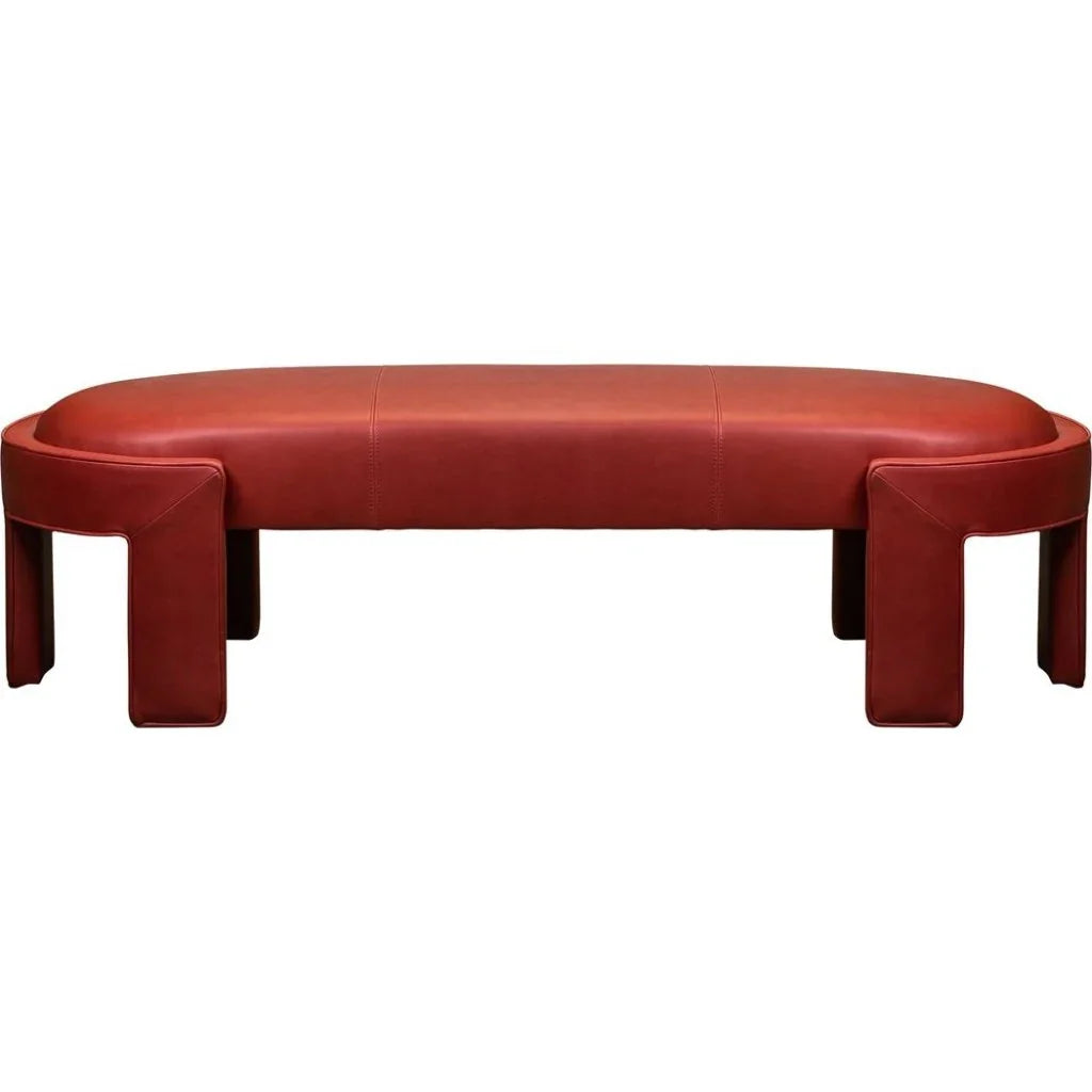 Gramercy Leather Ottoman Bench - LOOMLAN - Olivia + Quinn - Ottomans