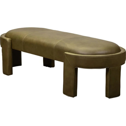 Gramercy Leather Ottoman Bench - LOOMLAN - Olivia + Quinn - Ottomans