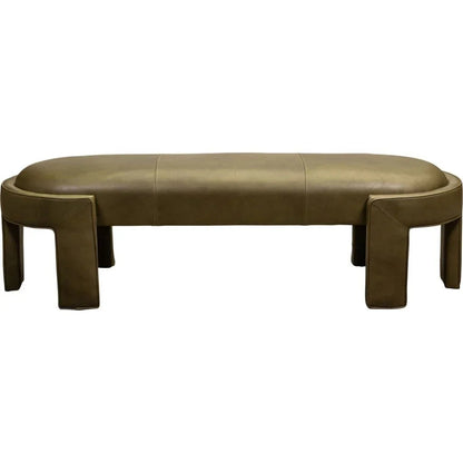 Gramercy Leather Ottoman Bench - LOOMLAN - Olivia + Quinn - Ottomans