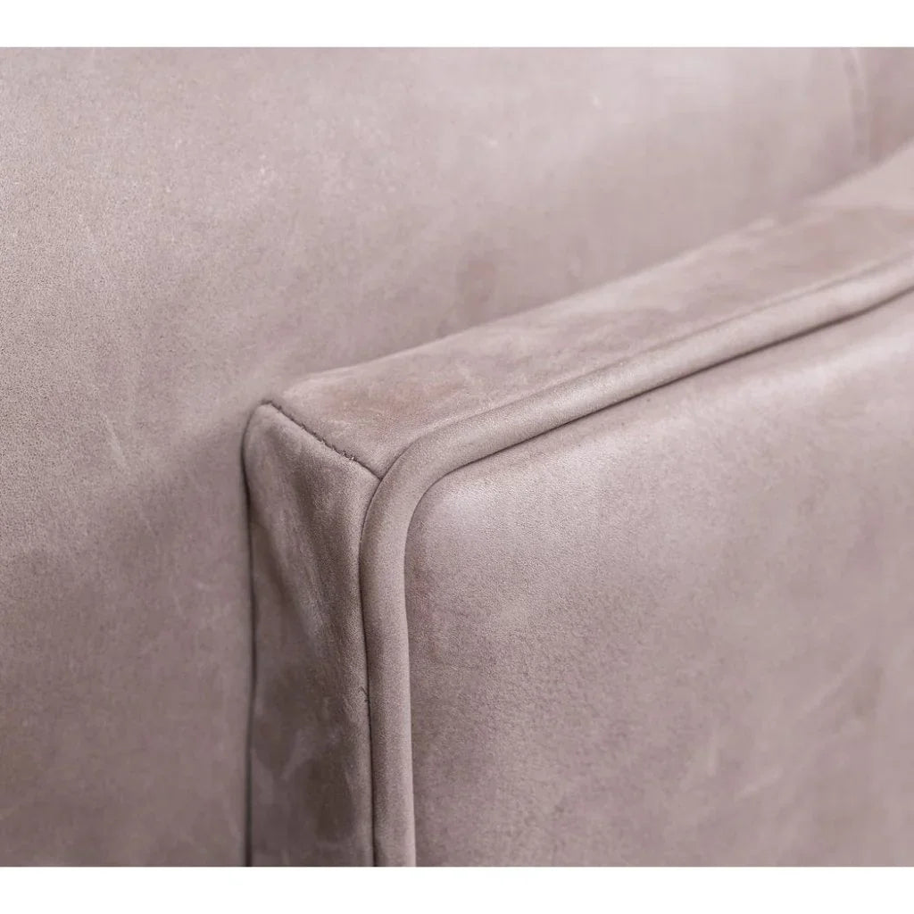 Gramercy Leather Round Ottoman - LOOMLAN - Olivia + Quinn - Ottomans