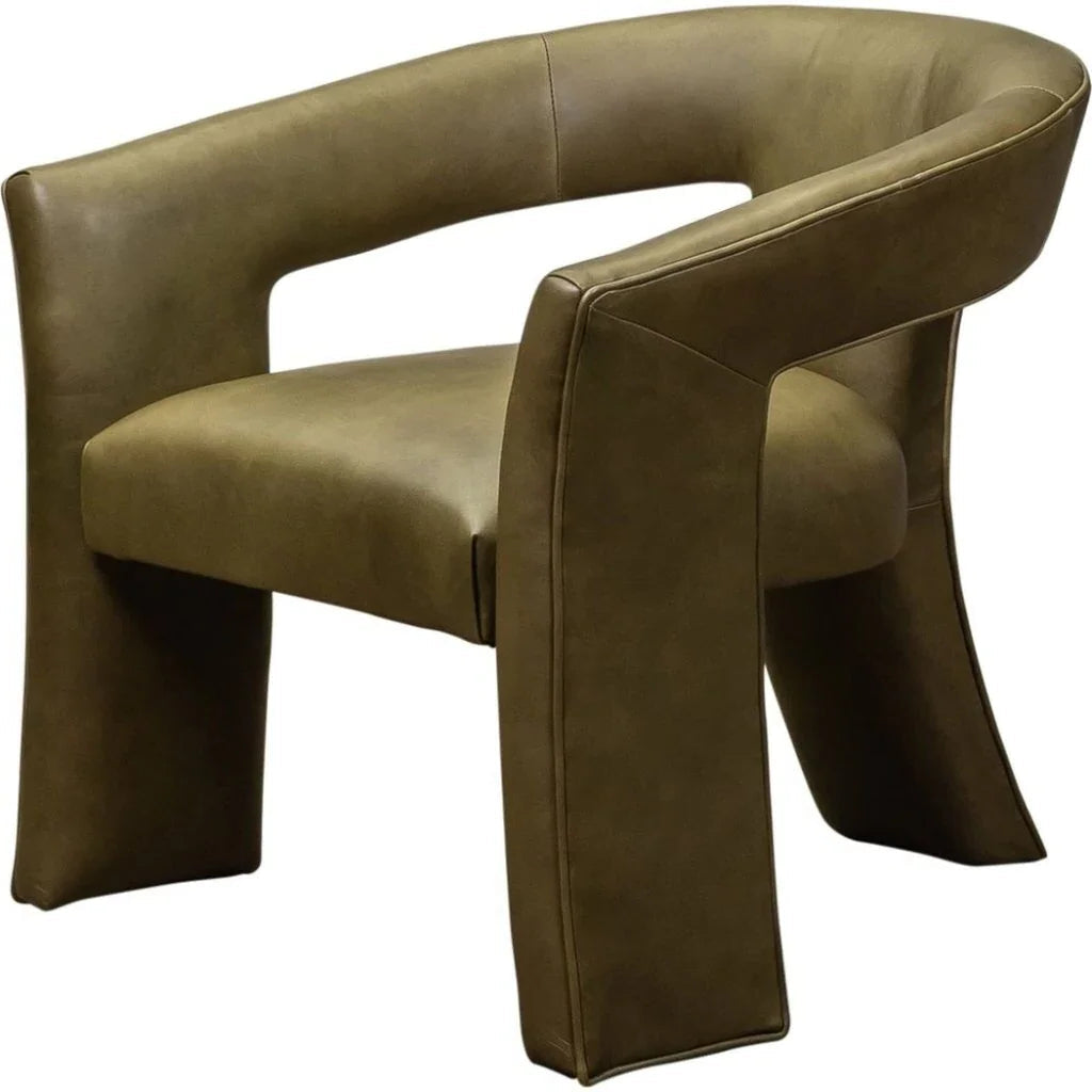 Gramercy Modern Design Leather Chair - LOOMLAN - Olivia + Quinn - Accent Chairs