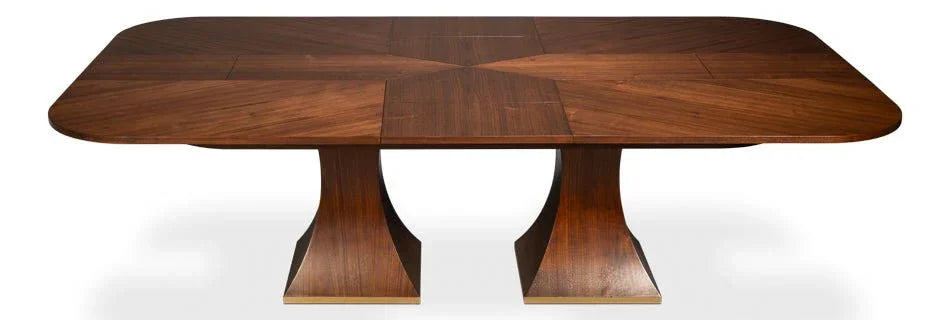 Gramercy Park Jupe Rectangular Dining Table-Dining Tables-Sarreid-LOOMLAN