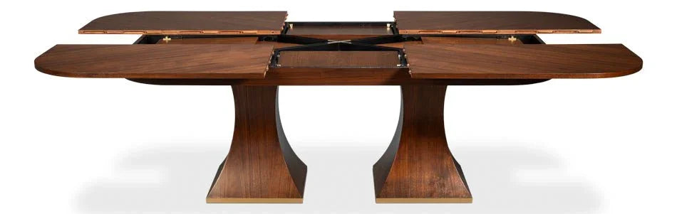 Gramercy Park Jupe Rectangular Dining Table-Dining Tables-Sarreid-LOOMLAN