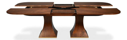 Gramercy Park Jupe Rectangular Dining Table-Dining Tables-Sarreid-LOOMLAN