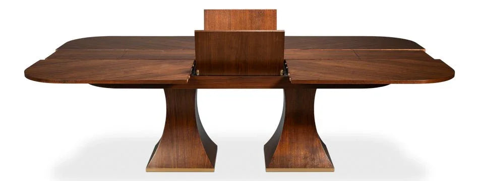 Gramercy Park Jupe Rectangular Dining Table-Dining Tables-Sarreid-LOOMLAN