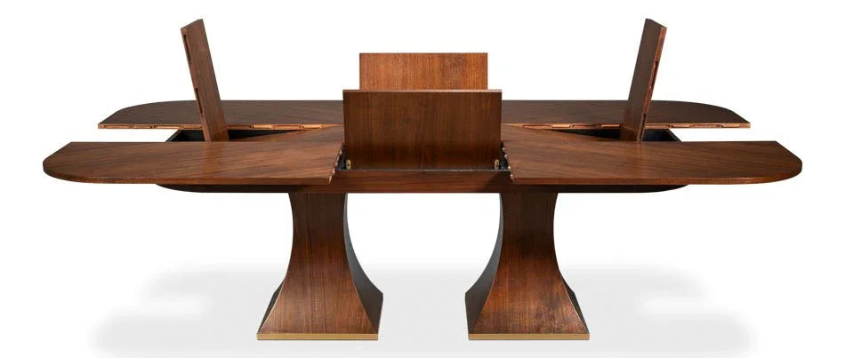 Gramercy Park Jupe Rectangular Dining Table-Dining Tables-Sarreid-LOOMLAN