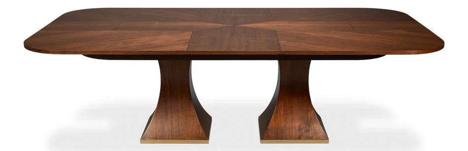 Gramercy Park Jupe Rectangular Dining Table-Dining Tables-Sarreid-LOOMLAN