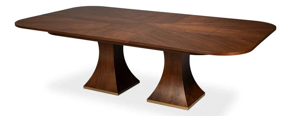 Gramercy Park Jupe Rectangular Dining Table-Dining Tables-Sarreid-LOOMLAN