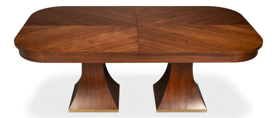 Gramercy Park Jupe Rectangular Dining Table-Dining Tables-Sarreid-LOOMLAN