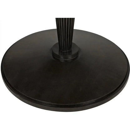 Granada Wood Black Round Dining Table-Dining Tables-Noir-LOOMLAN