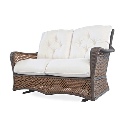 Grand Traverse 3Pc Set Gliding Loveseat Chair & Table-Outdoor Lounge Sets-Lloyd Flanders-LOOMLAN