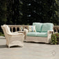 Grand Traverse 3Pc Set Gliding Loveseat Chair & Table-Outdoor Lounge Sets-Lloyd Flanders-LOOMLAN
