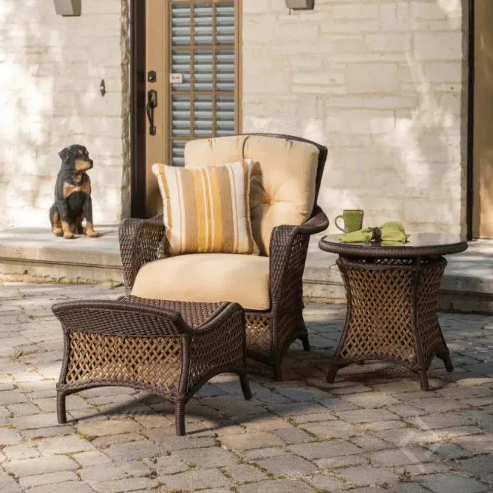 Grand Traverse 3Pc Set Lounge Chair Table & Ottoman-Outdoor Lounge Sets-Lloyd Flanders-LOOMLAN