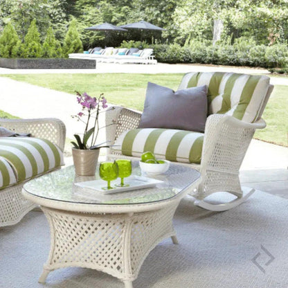 Grand Traverse Lounge Rocker Chair Sunbrella Cushions-Outdoor Lounge Chairs-Lloyd Flanders-LOOMLAN