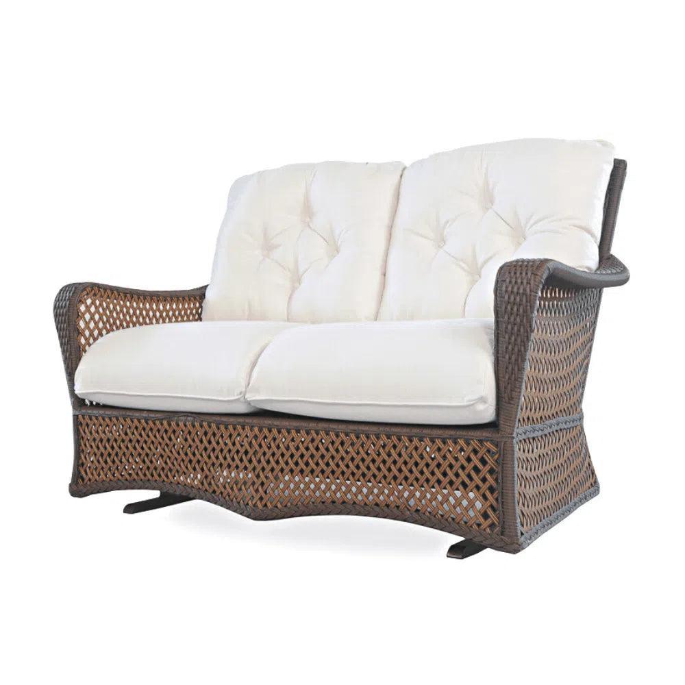 Grand Traverse Loveseat Glider Rocking Chair Tables-Outdoor Lounge Sets-Lloyd Flanders-LOOMLAN