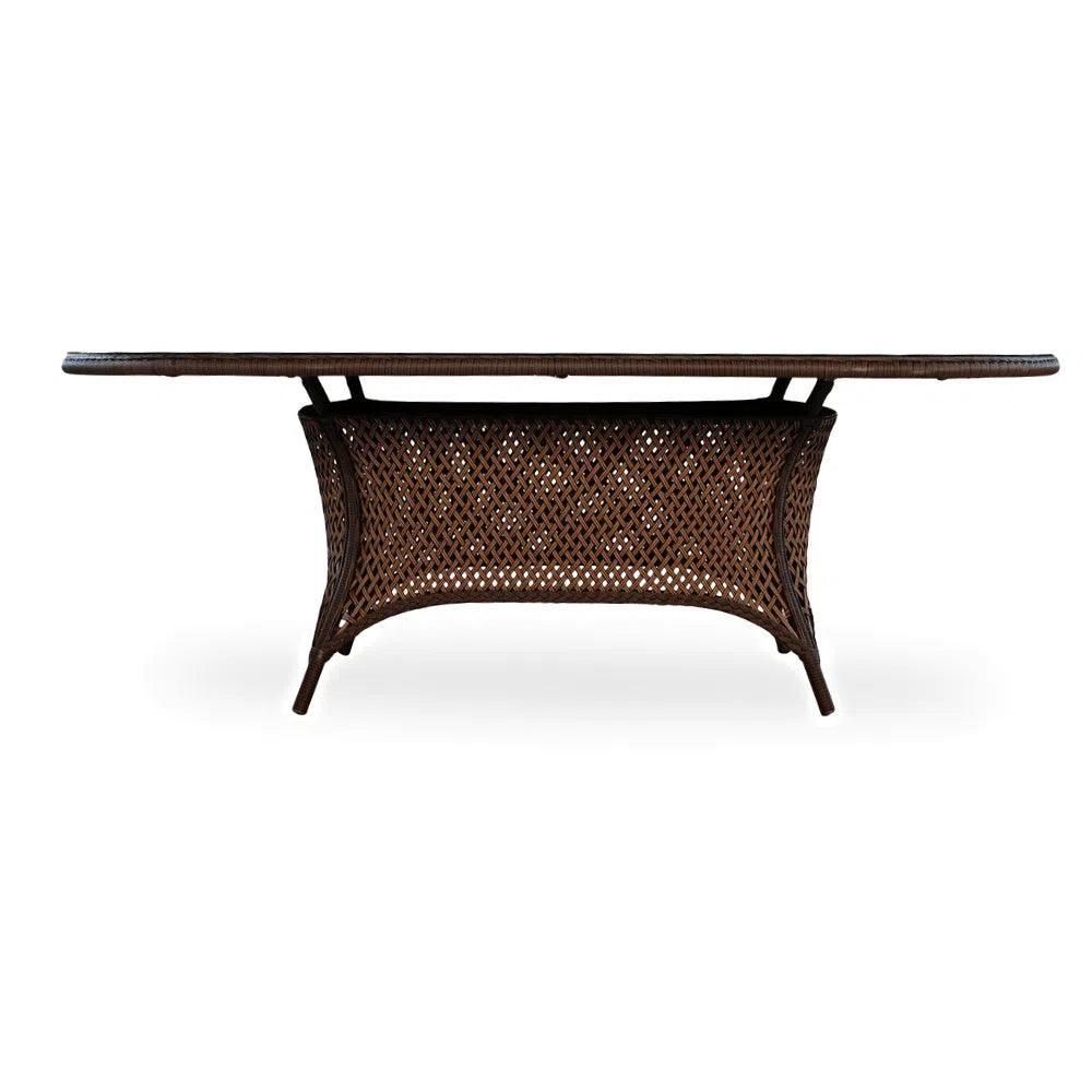 Grand Traverse Outdoor Oval Dining Table Umbrella Hole-Outdoor Dining Tables-Lloyd Flanders-LOOMLAN