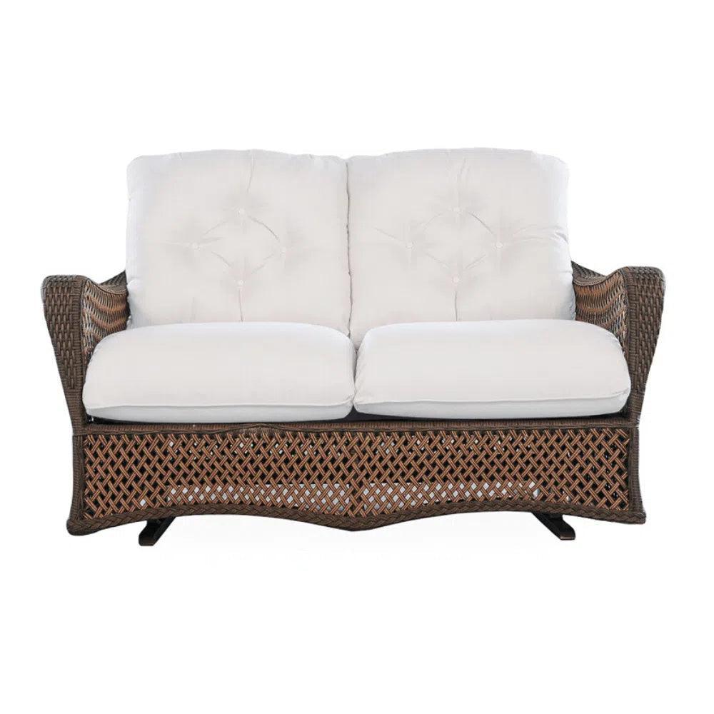 Grand Traverse Patio Glider Loveseat Sunbrella Cushions - LOOMLAN - Lloyd Flanders - Outdoor Sofas & Loveseats