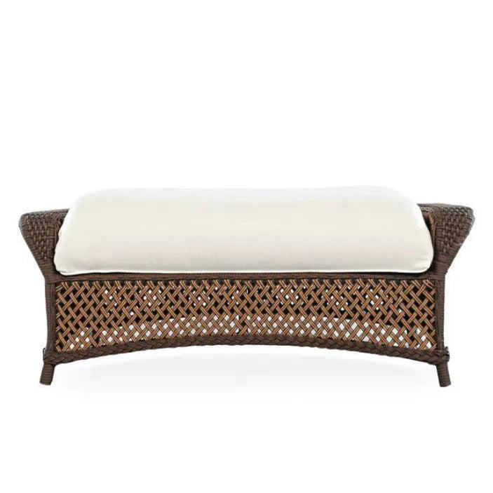 Grand Traverse Patio Large Ottoman Sunbrella Cushions-Outdoor Ottomans-Lloyd Flanders-LOOMLAN