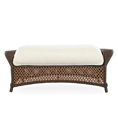 Grand Traverse Patio Large Ottoman Sunbrella Cushions-Outdoor Ottomans-Lloyd Flanders-LOOMLAN