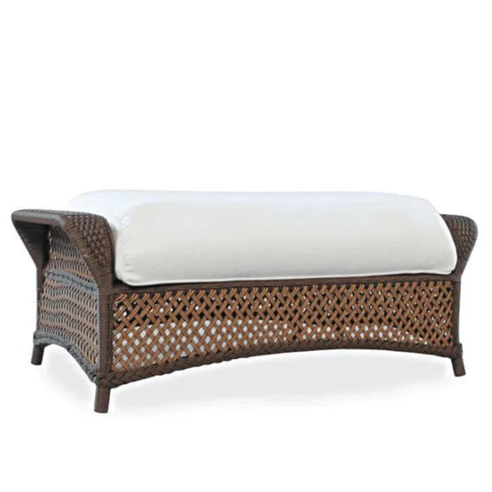 Grand Traverse Patio Large Ottoman Sunbrella Cushions-Outdoor Ottomans-Lloyd Flanders-LOOMLAN