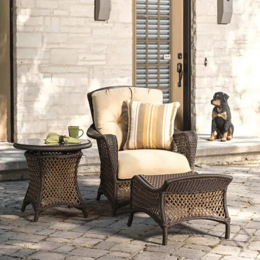 Grand Traverse Patio Ottoman Outdoor Furniture-Outdoor Ottomans-Lloyd Flanders-LOOMLAN