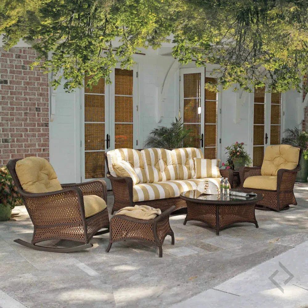 Grand Traverse Patio Ottoman Outdoor Furniture-Outdoor Ottomans-Lloyd Flanders-LOOMLAN
