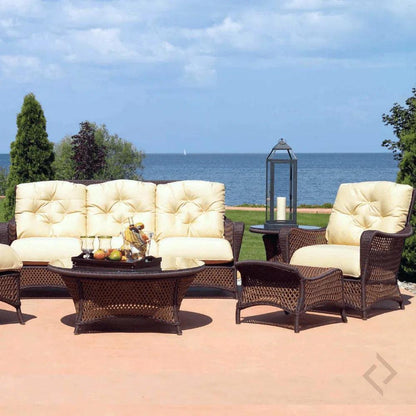 Grand Traverse Patio Ottoman Outdoor Furniture-Outdoor Ottomans-Lloyd Flanders-LOOMLAN