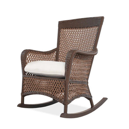 Grand Traverse Porch Rocker Sunbrella Cushions-Outdoor Accent Chairs-Lloyd Flanders-LOOMLAN