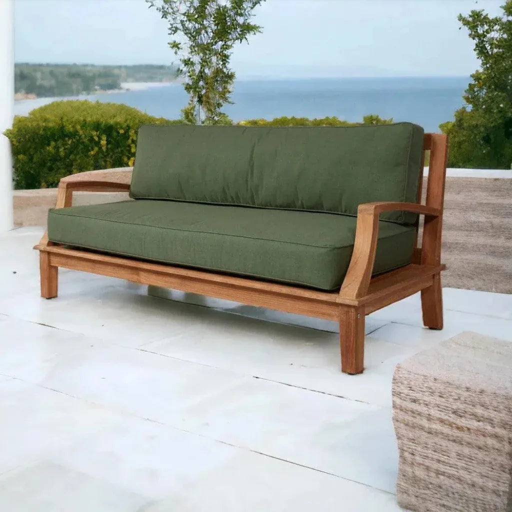 Grande Teak Deep Outdoor Couch Sunbrella Cushion - LOOMLAN - HiTeak - Outdoor Sofas & Loveseats