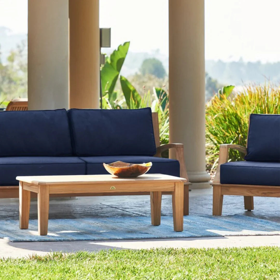 Grande Teak Deep Outdoor Couch Sunbrella Cushion