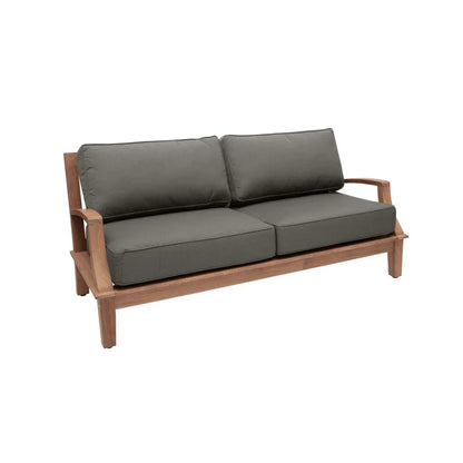 Grande Teak Patio Deep Sofa Set with Sunbrella 4PC - LOOMLAN - HiTeak - Outdoor Sofas & Loveseats