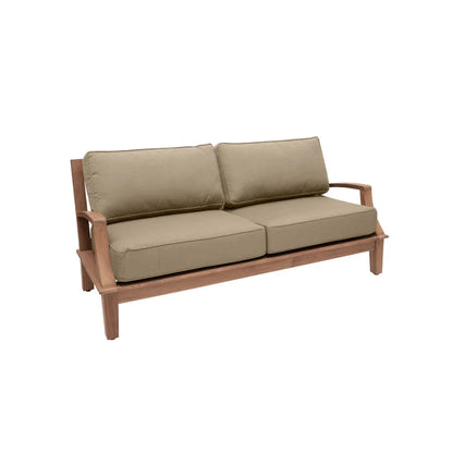 Grande Teak Patio Deep Sofa Set with Sunbrella 4PC - LOOMLAN - HiTeak - Outdoor Sofas & Loveseats