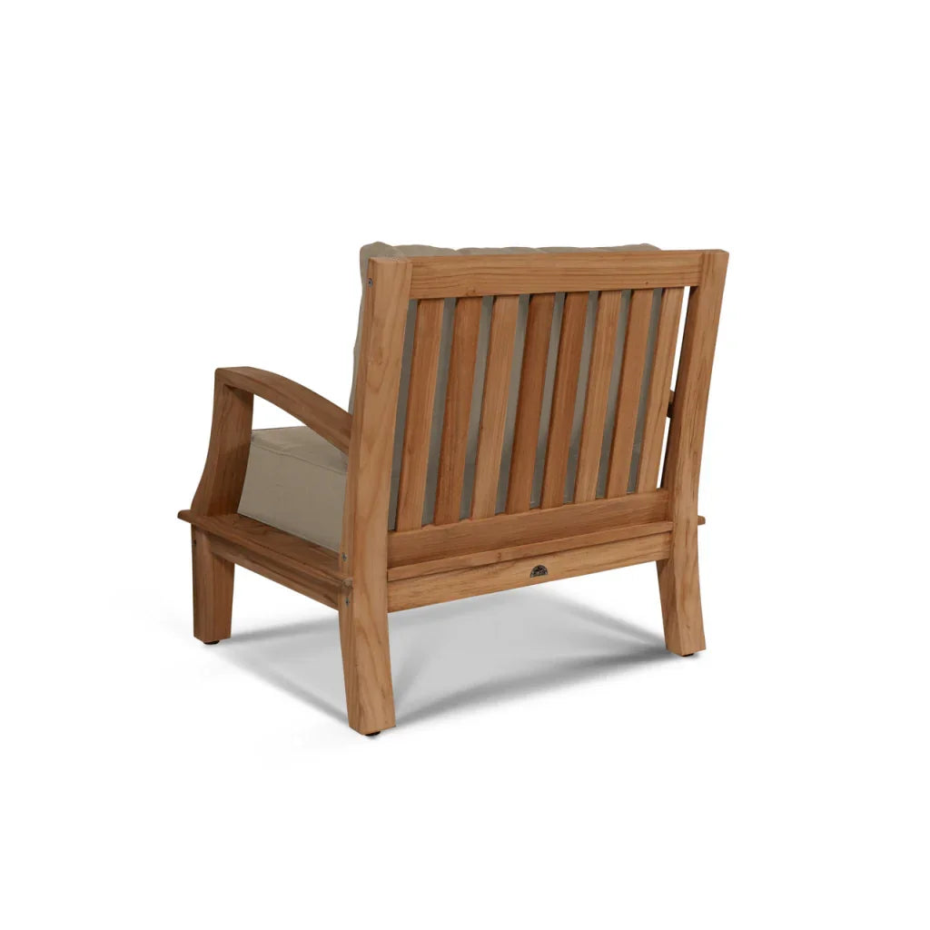 Grande Teak Patio Deep Sofa Set with Sunbrella 4PC - LOOMLAN - HiTeak - Outdoor Sofas & Loveseats